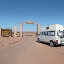 The entrance to the National Park Talampaya